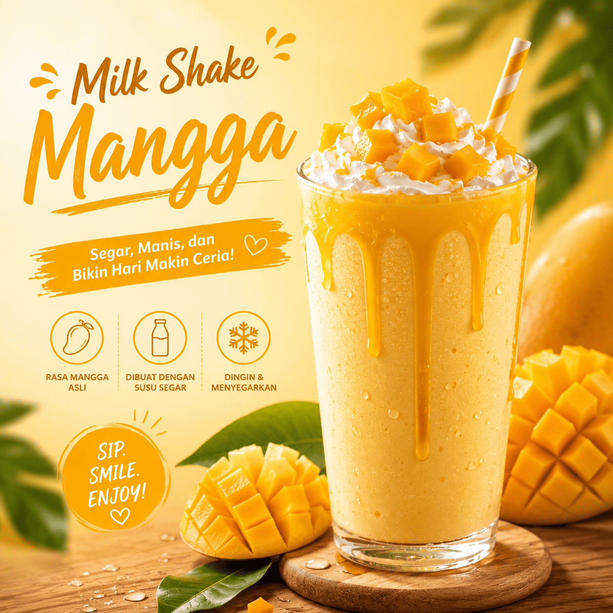 Milk Shake Mangga Warkop 84 minuman creamy rasa mangga